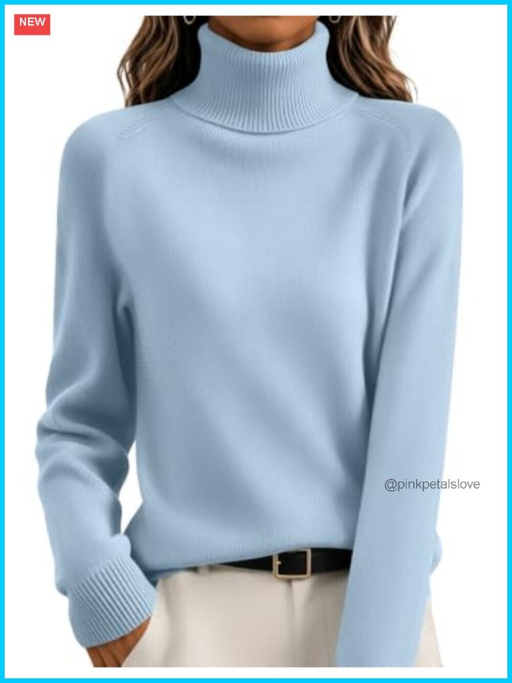 Zeagoo Womens Turtleneck Sweater Raglan Long Sleeve Pullover